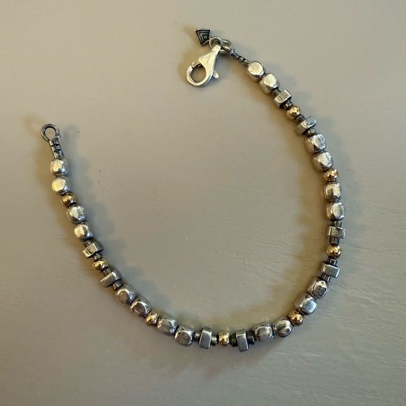 Silpada | Vintage Retired Sterling Silver Two-Tone Beaded Bracelet | 14k Filled - Picture 1 of 5